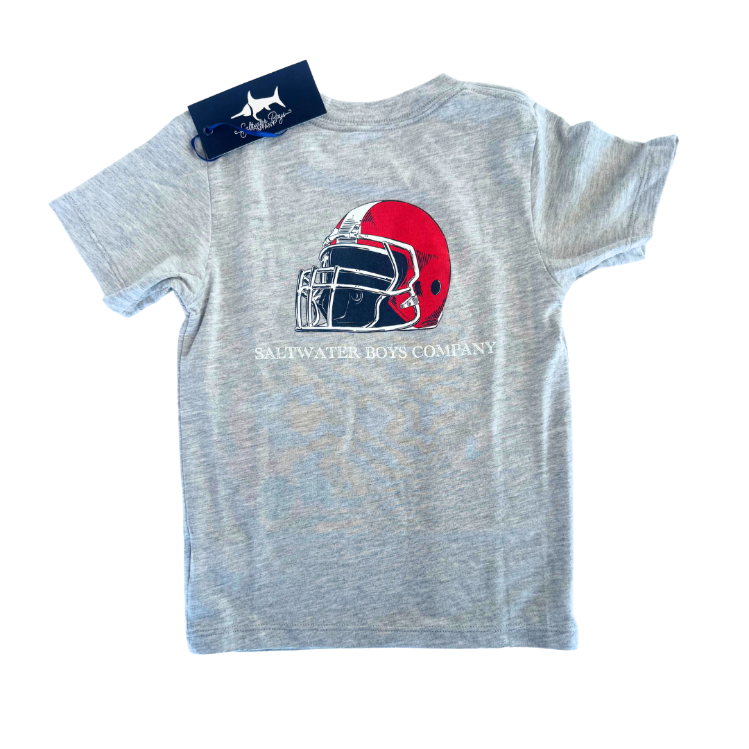 Grey Football Short Sleeve T-Shirt