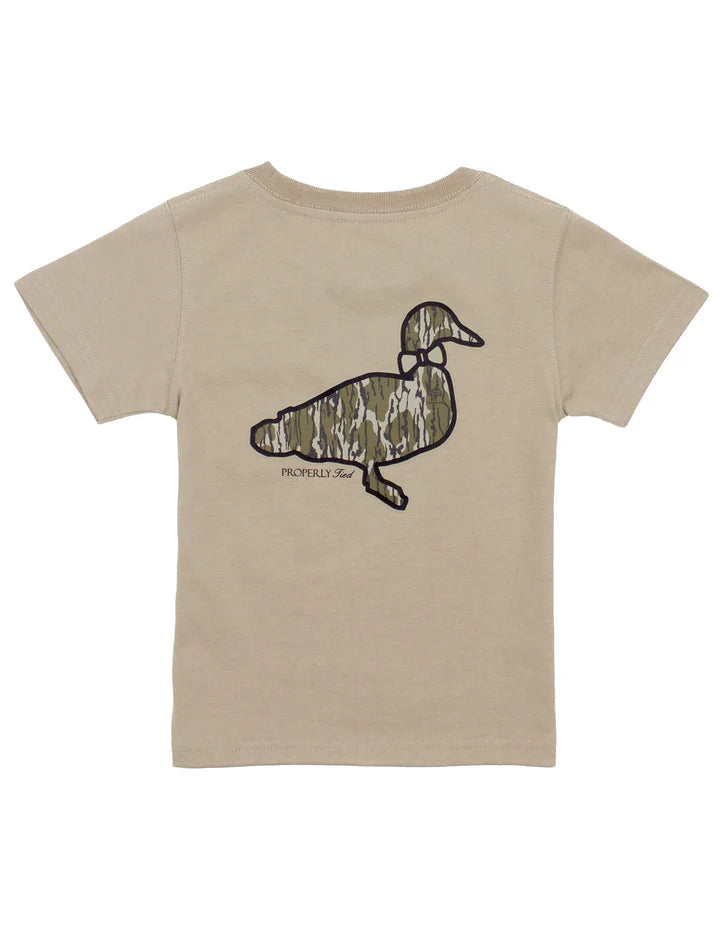 Boys Mossy Oak Logo Short Sleeve Tee