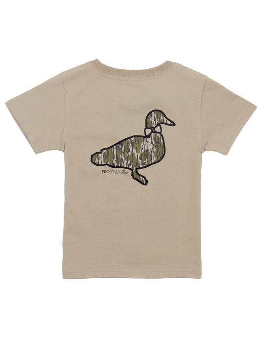 Boys Mossy Oak Logo Short Sleeve Tee