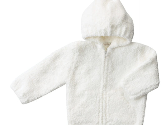 White Chenille Hoodie